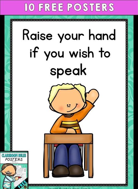10 free classroom rules posters classroom rules poster preschool classroom rules classroom