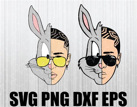 Bad Bunny face SVG / PNG – Designbtf.com