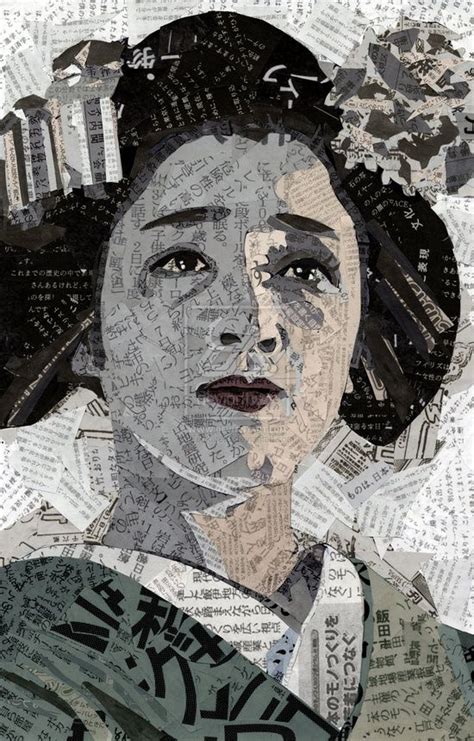 Newspaper Collage Art Collage Portrait Newspaper Collage