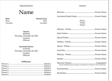 If you have ever done a research before, then you know it is difficult to get the best results if you do not use an outline. Funeral Template - Edel Alon