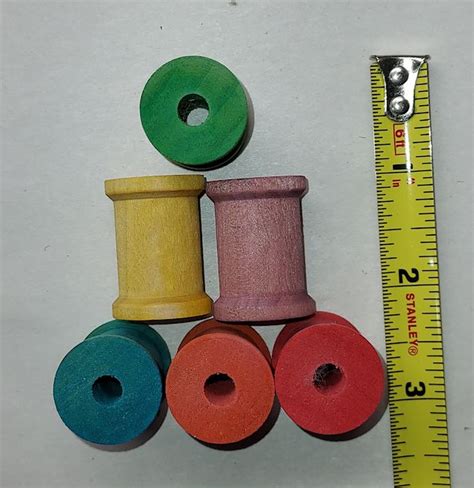 Color Wooden Spools 1 316 Bag Of 5