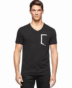 Lyst Calvin Klein Foil Print T Shirt In Black For Men