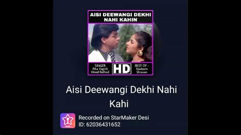 Aisi Deewangi Songshahrukh Khan And Divya Bharti By Anjali 💗👍👍 Youtube