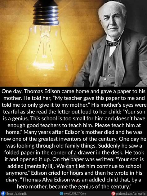 Thomas Edison Fact Facts Inventions Good Morning Life Quotes