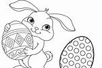 Ausmalbild Ostern Hase wünscht frohe Ostern kostenlos ausdrucken