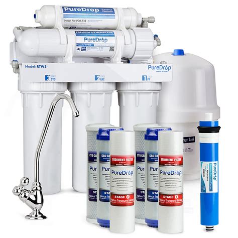 Puredrop 5 Stage Reverse Osmosis Water Filtration System With Pre