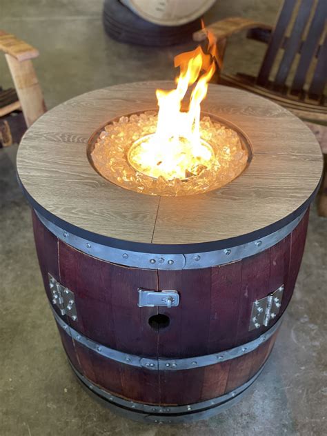 Wine Barrel Fire Pit Etsy In 2021 Wine Barrel Fire Pit Barrel Fire