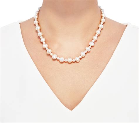 Honora Sterling Silver Freshwater Pearl Necklace QVC Com