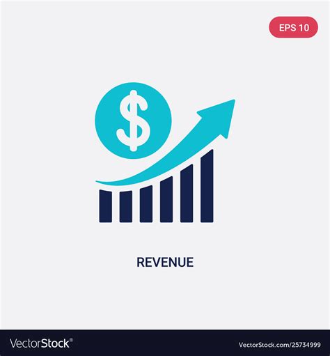 Two Color Revenue Icon From Business Royalty Free Vector