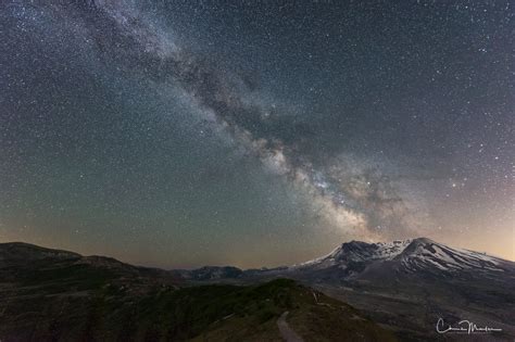 Milky Way Eruption Mount St Helens Washington Chris Marler