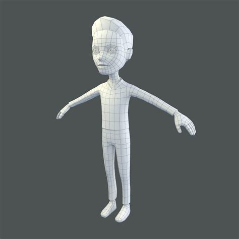 3d Model Low Poly Male Cartoon Style Character Vr Ar Low Poly