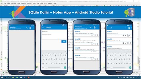 Sqlite Kotlin Notes App Android Studio Tutorial Jigopost