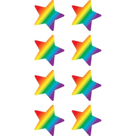 Rainbow Stars Mini Stickers Tcr5798 Teacher Created Resources