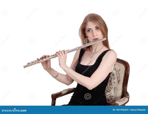 Close Up Of Woman Playing The Flute Stock Image Image Of Background