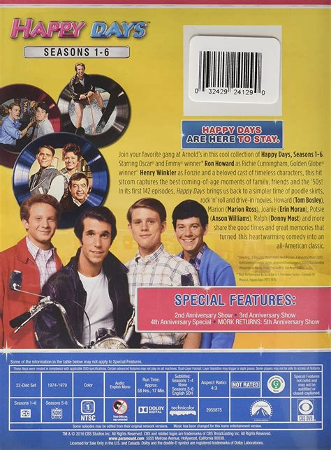 Happy Days Complete Series Seasons 1 6 Dvd 22 Disc Box Set Brand New