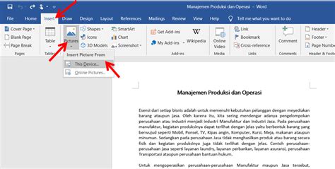 Cara Memasukkan Gambar Di Microsoft Word Android Denah