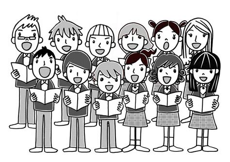 Our world is so exciting that every its particle may cause our curiosity and desire to explore it. Coloring Page choir - free printable coloring pages