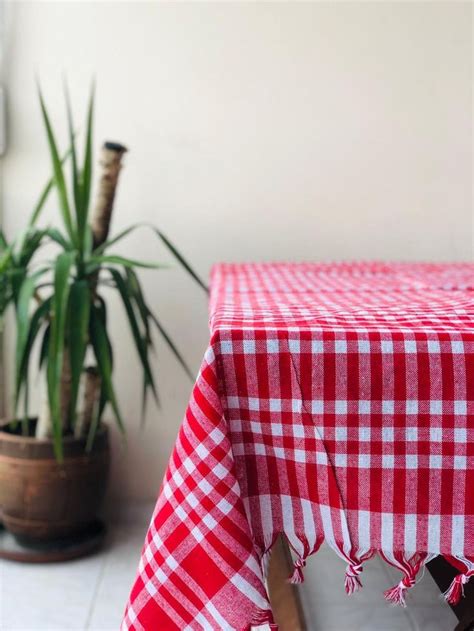 Linen Gingham Picnic Blanket Beach Blanket Gingham Etsy In 2021