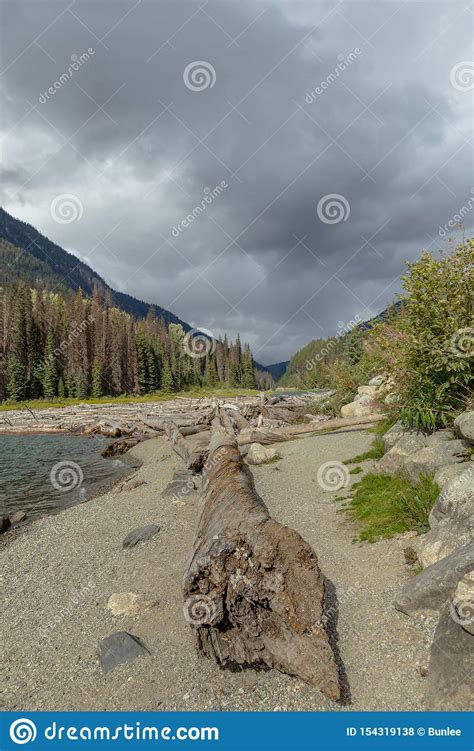 Duffey Lake Provincial Park Stock Photo Image Of Clouds Mountains