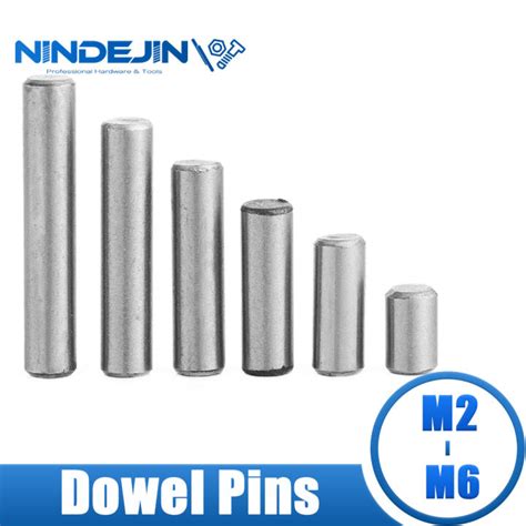 Nindejin 5 50pcs Dowel Pins 304 Stainless Steel M2 M25 M3 M4 M5 M6 Parallel Pins Fastener Solid