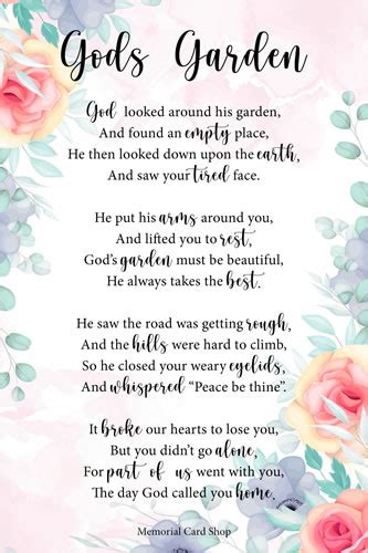 God S Garden Poem By Melissa Shreve Artofit