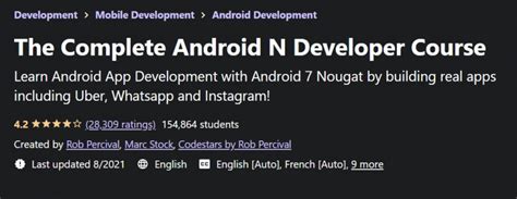 Top 10 Best Online Android Development Courses