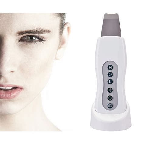 ultrasonic face pore peel scrubber vibration massager skin cleaner blackhead acne removal facial