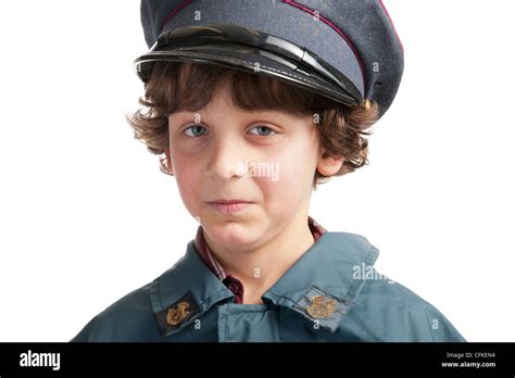 Postman Boy With Cap Stock Photo Alamy