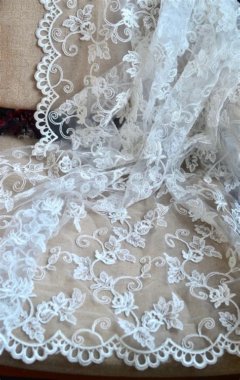 Bridal Lace I Wedding Lace Fabric I Off White Lace Fabric I Lace Fabric