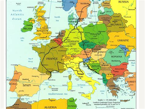 Map Of Europe With Countries Voyage Carte Plan Images