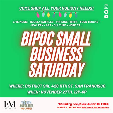 Bipoc Small Business Saturday At District Six Sf