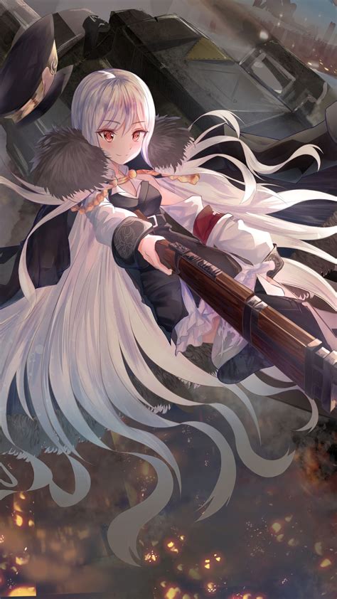 Anime Girls Frontline Kar98k Rifle 4k 61086 Wallpaper Pc Desktop
