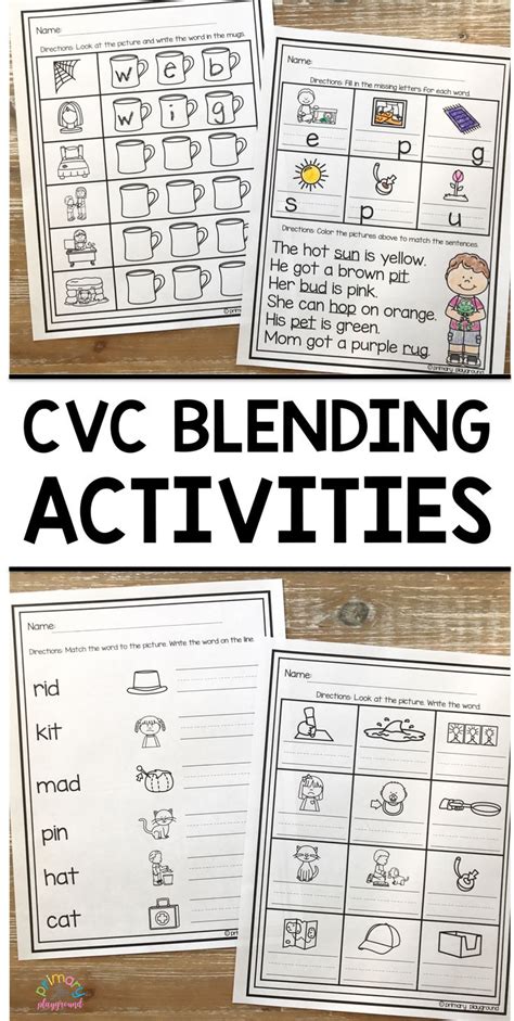 Blending Cvc Words Worksheets