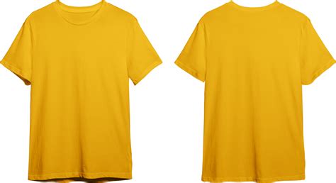 Mustard Mens Classic T Shirt Front And Back 23370451 Png