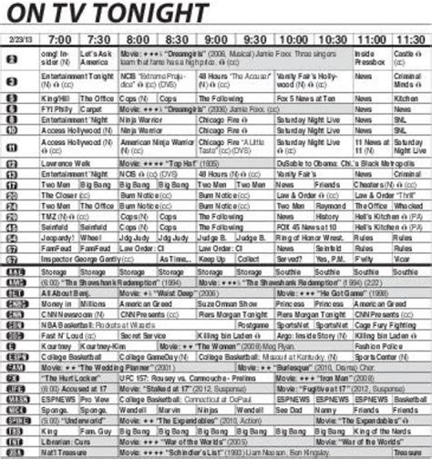 Tv Listings Feb 23 March 1 Diversions