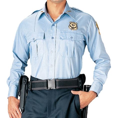Light Blue Official Law Enforcement Uniform Shirt Long Sleeve