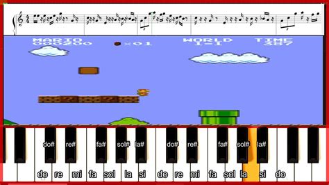 Super Mario Piano Tutorial🎹 Partitura🎵 Chords Chordify