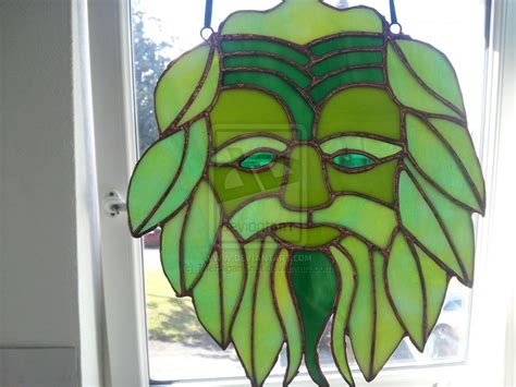 green man suncatcher by thepaganknot on deviantart green man stained glass mosaic stained