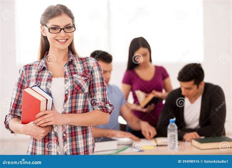 Smart And Confident Student Stock Photo Image Of Book Friendship