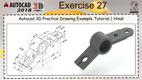 Autocad 3d Practice Drawing Exercise 27 Autocad 3d