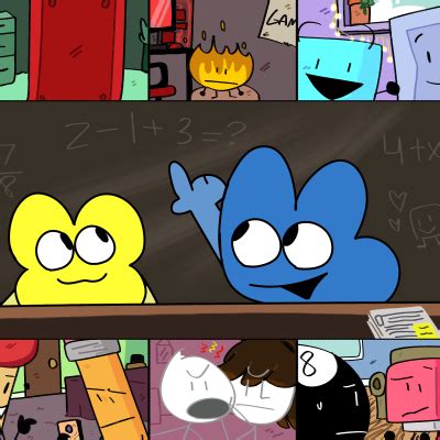 Leafy explained to four that pencil likes to exclude anyone who isn't apart of her clique, being her alliance, or in this case gender. bfb match x pencil | Tumblr