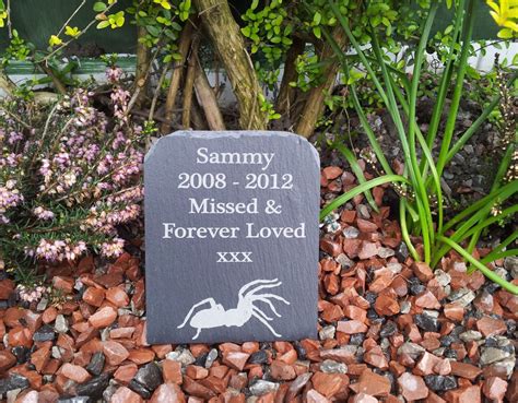 The headstone will look wonderful at the head of our beloved chyna's grave. Natural Slate Pet Memorial Grave Marker Headstone 11cm x ...