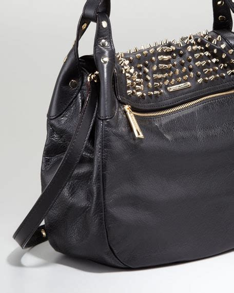 Rebecca Minkoff Moonstruck Studded Hobo Bag Black