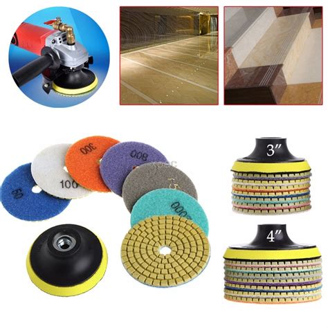 Pcs Diamond Polishing Pads Granite Marble Concrete Stone Grinding Discs M Dropship In