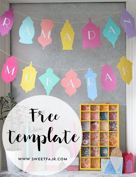 Ramadan Mubarak Banner Free Template Perfect Ramadan Decor And Craft