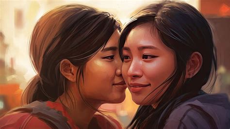 premium ai image realistic 3d illustration of a lesbian couple 3d realistic