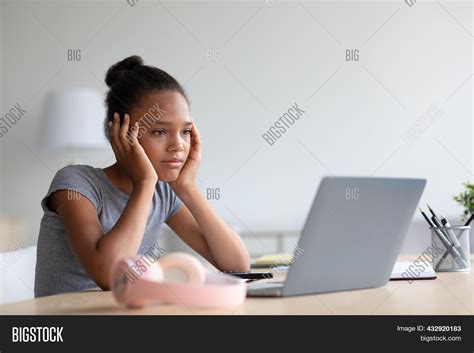 Sad Tired Bored Pretty Image And Photo Free Trial Bigstock