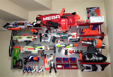 Make this cheap but cool, tactical looking cabinet. Pegboard for Nerf Guns - Wall Control Nerf Gun Pegboard Wall Organizers - Modern - Bedroom ...