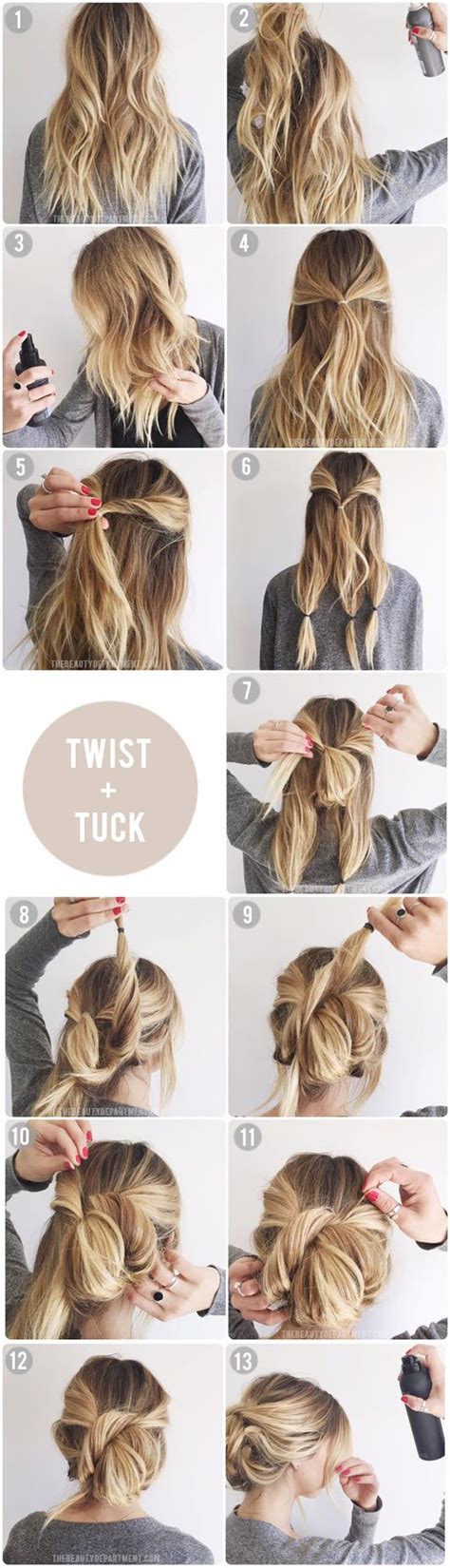 This style is a very easy updo for short hair to do yourself as there is no wrong way to finish off this hairstyle. 60 Easy Step by Step Hair Tutorials for Long, Medium,Short ...