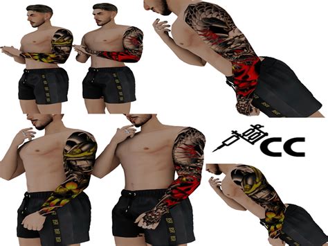 The Sims Resource Tattoo Male Red